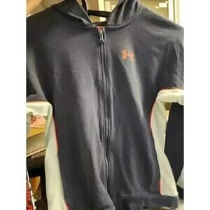 Under Armour Hoodie Youth Boys XL Extra Large Loose Blie Cotton Zip Casual CR3
